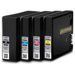 Canon Maxify PGI-2500XL High Yield Ink Cartridge, Black, Cyan, Magenta, Yellow Multipack, 9254B004AA (package 4 each)